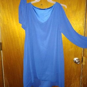 Blue Dress with Open sleeves
